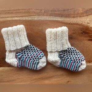 Last chance! 
Cozy Hand Knit Baby Socks